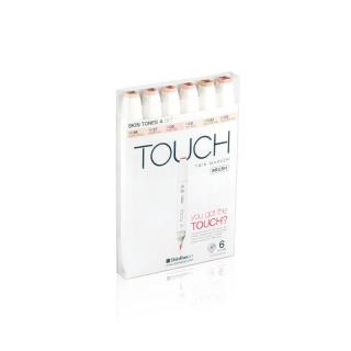 Touch Twin Brush Marker 6ks, pleťové tóny A