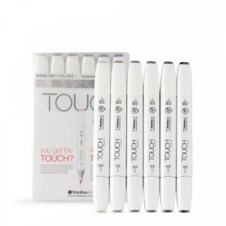 Touch Twin Brush Marker 6ks, šedé Warm