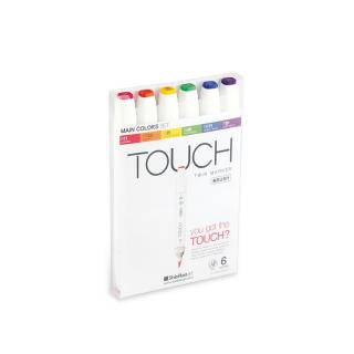 Touch Twin Brush Marker 6ks, základní