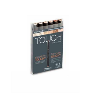 Touch Twin Marker 6ks, pleťové tóny B