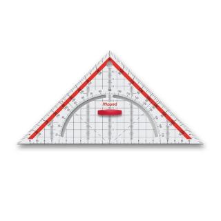 Trojúhelník s držadlem a úhloměrem 45° 26cm