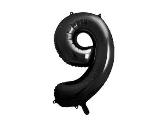 Fóliové černé číslo 9, 86 cm Black