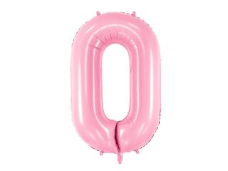 Fóliové číslo 0 růžové, 86 cm Pink