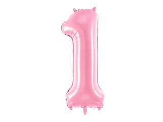 Fóliové číslo 1 růžové, 86 cm Pink