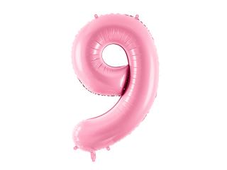 Fóliové číslo 9 růžové, 86 cm Pink