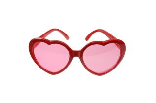 Párty červené srdce brýle