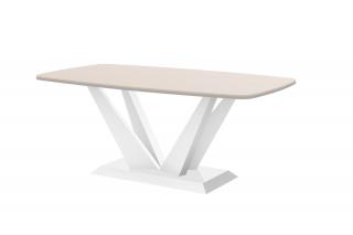 Konferenční stolek PERFEKT (cappuccino lesk + bílý lesk) (Luxusní konferenční stolek vyrobený z kvalitní MDF v nejvyšším lesku na trhu. Materiál je odolný proti škrábancům a vlhkosti. Délka 125cm.)
