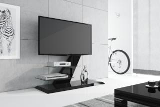 TV stojan VENTO (černý lesk) (Luxusní televizní stojan pro TV do 60  a do 45kg)