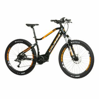 Crussis e-Atland 5.8 2023 - horské elektrokolo pánské 27,5 - 468 Wh (13 Ah) - černá/oranžová/bílá