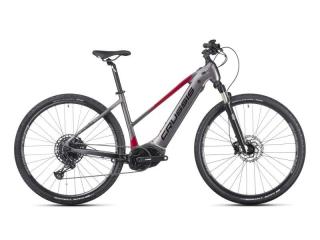 Crussis e-Cross low 9.10-M 2025 - krosové elektrokolo dámské 28  - 720 Wh (20 Ah) - šedá/červená