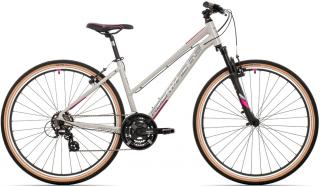 Rock Machine CrossRide 100 Lady 2023 - krosové kolo dámské 29  - Gloss Light Grey/Dark Grey/New Pink  - vel. 17  (M)