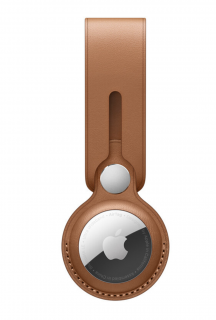 Apple poutko na AirTag, kožené, hnědá