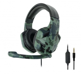 Drátový headset AK47 s mikrofonem - camo
