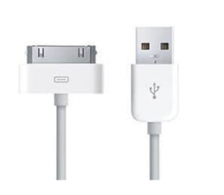 Synchronizační a nabíjecí USB kabel 30pin pro Apple 4 / 4S / 3GS / 3G  - 1m - bílý