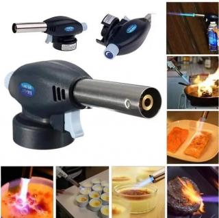Hořák na plyn, hlavice na kartuš se zapalováním, tmavé provedení (Automatický plynový hořák na plynové kartuše)