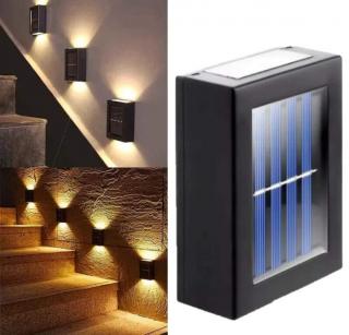 LED solární venkovní nástěnné světlo 2x SMD LED, barva teplá bílá (Solární nástěnné světlo 2x SMD LED)