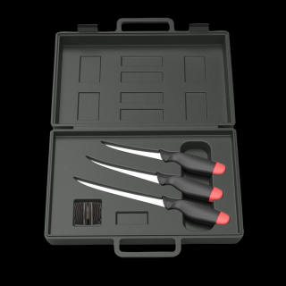 DAM Fillet Knife Kit 4 Pcs 10Cm+11Cm+12,5 Cm+Sharpener Velikost: 10CM+11CM+12,5 CM+SHARPENER