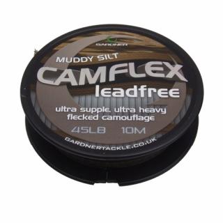 Gardner Bezolovnatá šňůrka Camflex Leadfree 10m Varianta: 45lb (20,4Kg) Muddy Silt