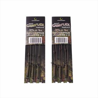 Gardner Návazce Camflex Helicopter Leadcore Leaders 35lb, 3ks/1,5m Varianta: Green (zelená)