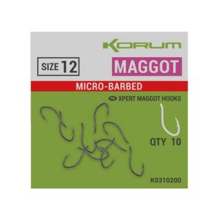 Háčky Korum Xpert Maggot Barbed 10ks Velikost: 12