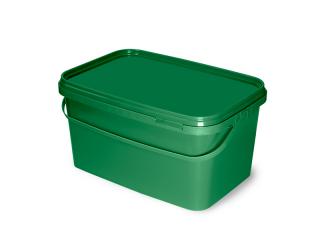 Hranatý kbelík s víkem Delphin CLASSA / zelené Velikost: 5l