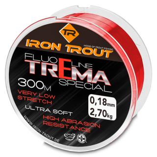 Iron Trout vlasec Fluo line Trema special 300 m, fluo červená Průměr: 0,16 mm