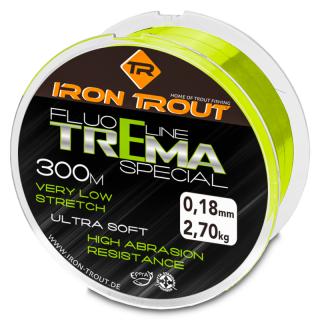 Iron Trout vlasec Fluo line Trema special 300 m, fluo zelená Průměr: 0,18 mm