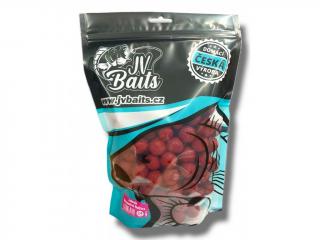 JV Baits Rozpustné Boilies Jahoda Velikost, gramáž: 20 mm , 1 kg