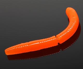 LIBRA LURES Fatty D’Worm 75 – Hot Orange 011 (Krill) – 8ks/bal