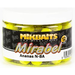 Mikbaits Fluo boilies Mirabel 150ml 12mm Ananas N-BA