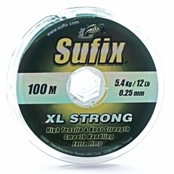 Monofilní Vlasec Sufix XL Strong 100m Kouřově Zelená 0,28mm/6,6kg