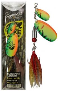 Rotační Třpytka Buck Pike Tandem 27g Barva: Fire Tiger