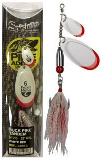 Rotační Třpytka Buck Pike Tandem 27g Barva: White Red