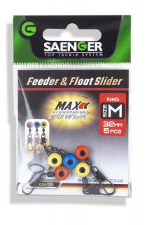 Saenger karabinka s korálkem Feeder & Float Slider, 5 ks/bal Velikost: L