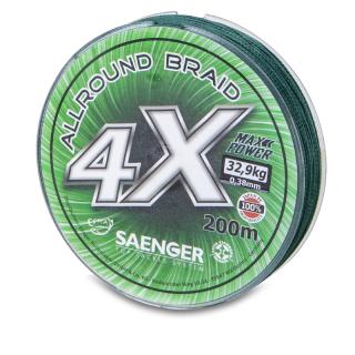 Saenger šňůra 4 X Allround Braid 200 m 0,35 mm zelená