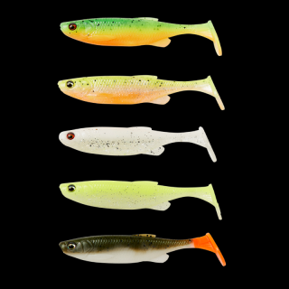 Savage Gear Gumová Nástraha Fat Minnow T Tail Darkwater Mix 5 ks Varianta: Délka 10,5 cm - Hmotnost 11 g