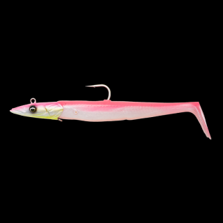 Savage Gear Gumová Nástraha Sandeel V2 Sinking Pink Pearl Silver 2+1 Varianta: 14 cm - 33 g