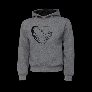 Savage Gear Mikina Junior Jaw Hoodie Grey Melange Velikost: 12-14 Let