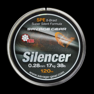 Savage Gear Šňůra HD8 Silencer Braid 120m Green 0.09mm 10lbs 4.7kg