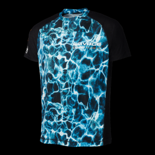 Savage Gear Tričko Marine UV T Shirt Sea Blue Velikost: L
