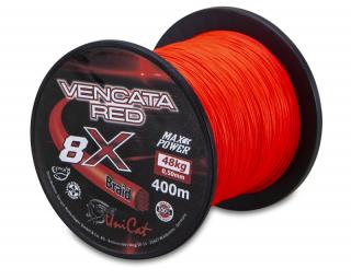 Uni Cat šňůra 8 X Vencata Red 0,50mm, 400m, 48 kg