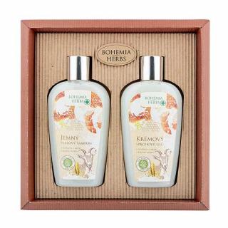 Bohemia Gifts Kosmetická sada - gel 250ml a šampon 250ml – kozí mléko