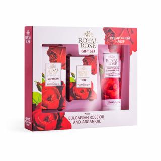 Dárkový set pro ženy - denní krém, mýdlo a sprchový gel Royal Rose