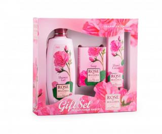 Dárkový set - sprchový gel, mýdlo a krém na ruce z růží Rose of Bulgaria