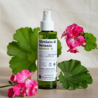 laSaponaria Květová voda z pelargonie vonné BIO 100 ml