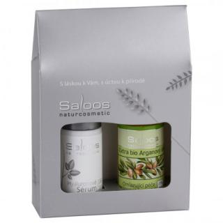 Saloos Extra bio Arganový olej 20 ml + Hyaluronové sérum 15 ml dárková sada