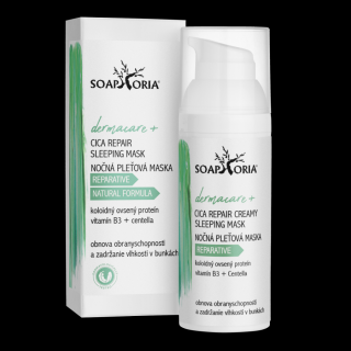 Soaphoria dermacare+ cica repair sleeping mask noční regenerační maska vitamin b3 & centella 50ml