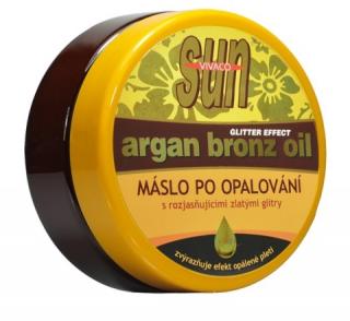 Vivaco máslo po opalování s BIO arganovým olejem a rozjasňujícími glitry SUN VIVACO
