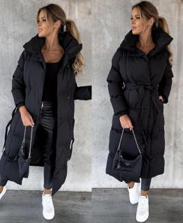 Maxi bunda Puffer černá Velikost: XL (odpovídá L)