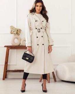 Stylový elegantní trenčkot CLARA Barva: Černá